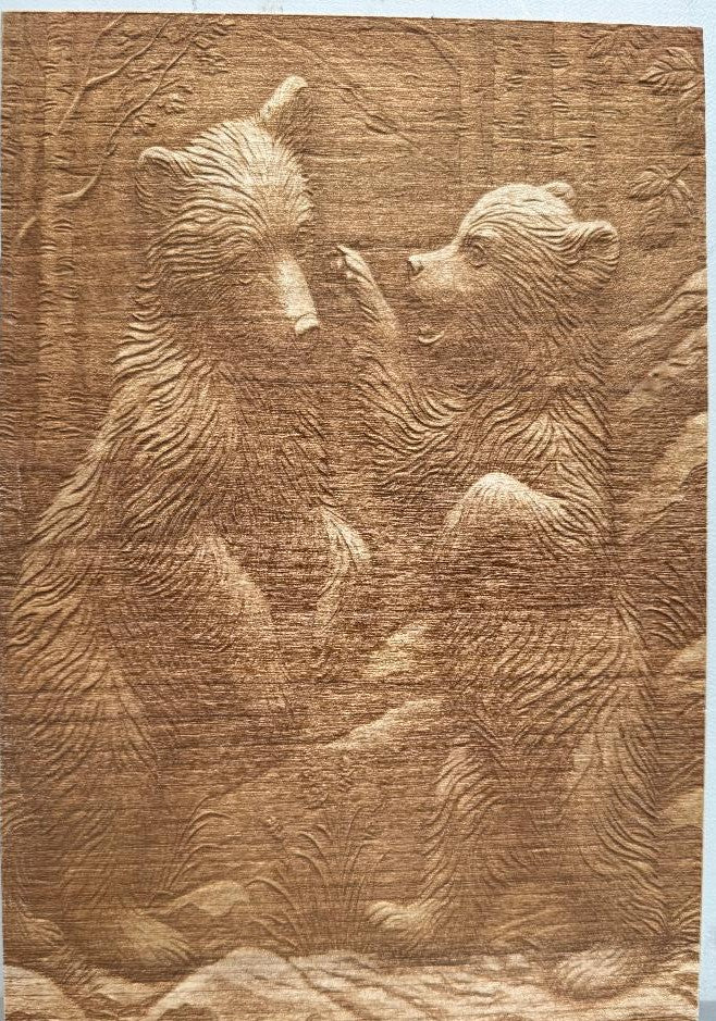 Laser engraved wood plaque